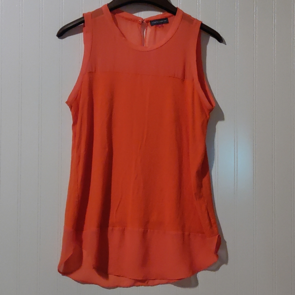 Vince Camuto mixed media tank top